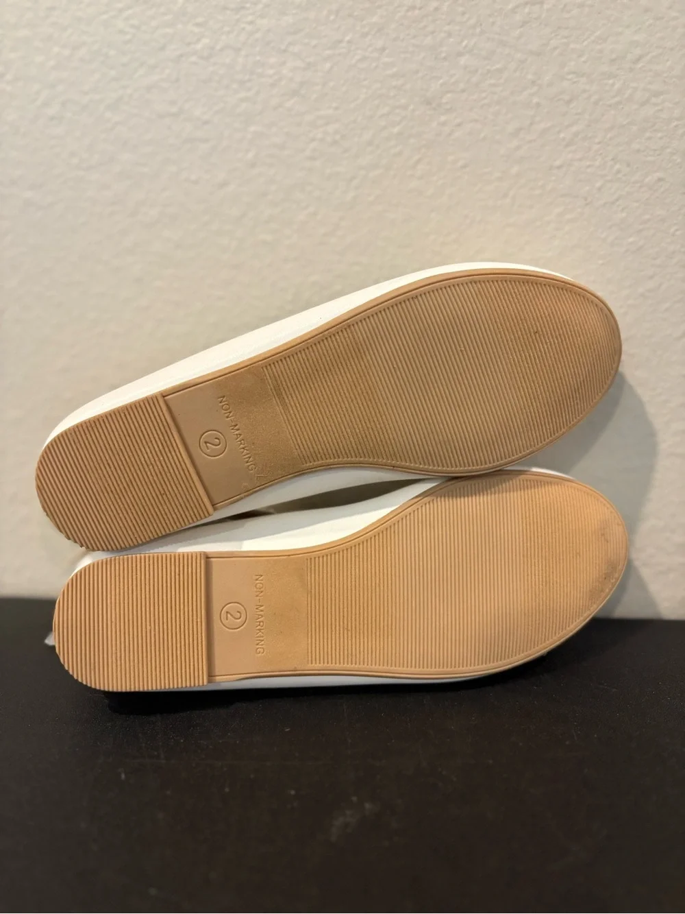 Girls' Diana Slip-On Ballet Flats - Cat & Jack White Little Girls Youth Size 2